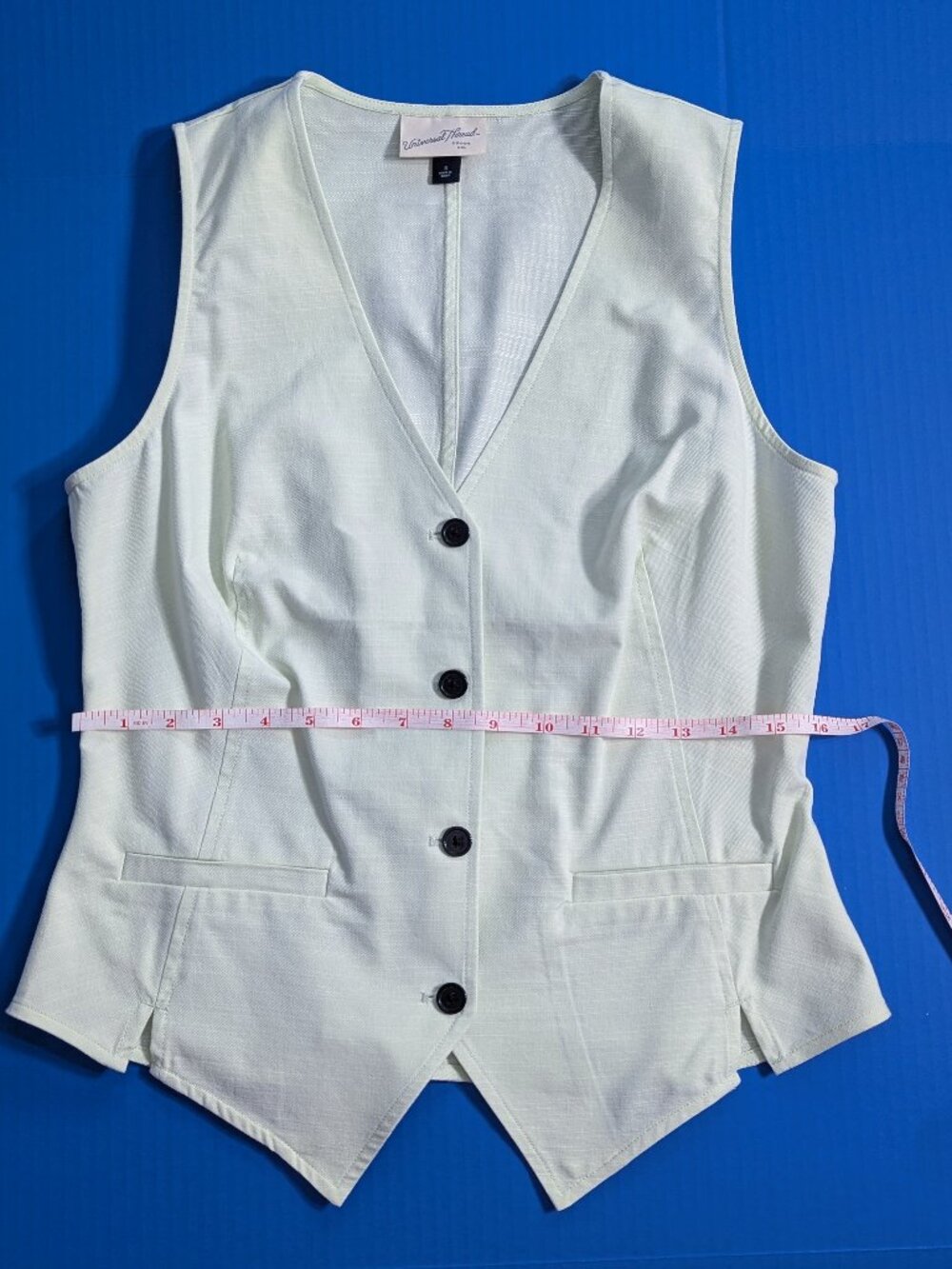 Universal Thread Mint Green Tailored Vest Size S - Picture 5 of 9